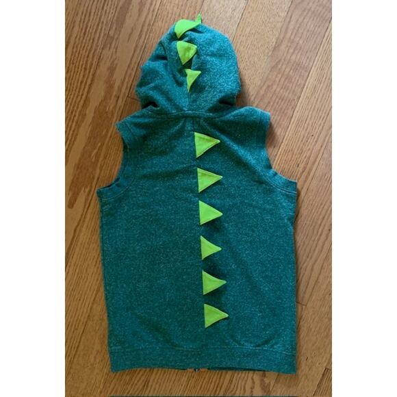 "Lightning Bug" Boy's Hooded Vest and Short's set - Size 7  "Dinosaur" - Picture 2 of 5